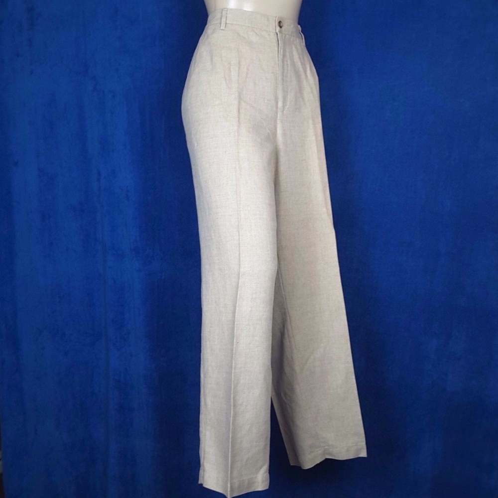 New 20P 58% Linen 42% Cotton Blend Classic Trouser
